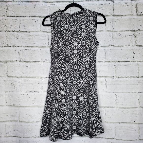 Zara black white geometric a line dress medium - Picture 1 of 5